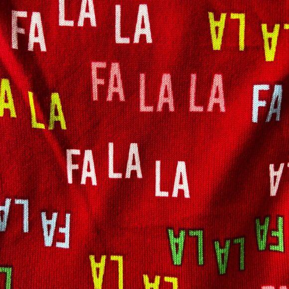 Hanes Infant Tight Fit 2 Piece FaLaLa Christmas Pajama Set Size 6-9 mo Red NWT - Picture 6 of 9